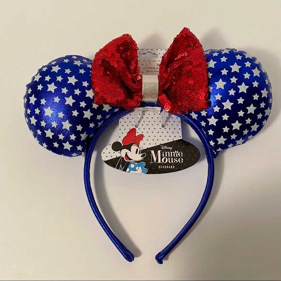 Disney Minnie Mouse Ears Americana Headband - Picture 2 of 11